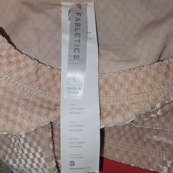 Fabletics Nwot Velour Seamed Long-Sleeve Top Size Small Natural Blush - Picture 7 of 8